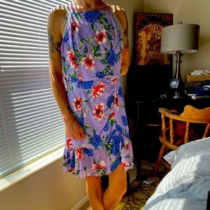 Bright floral summer Parker dress, size 8.